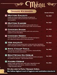 Shahi Kebab menu 1