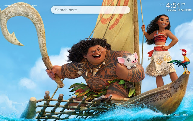 Moana HD fono paveikslėlis Naujas skirtukas