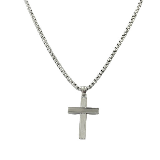 Title 3, Mens Stainless Steel Cross Pendant, a durable ...