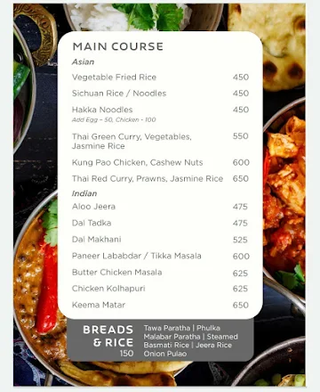 Food Exchange menu 