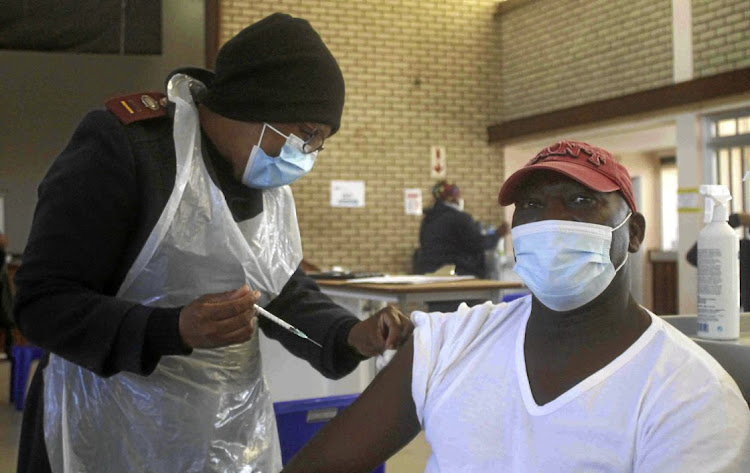 Covid-19 vaccines being administered at a hospital in Harare, Zimbabwe. File photo.