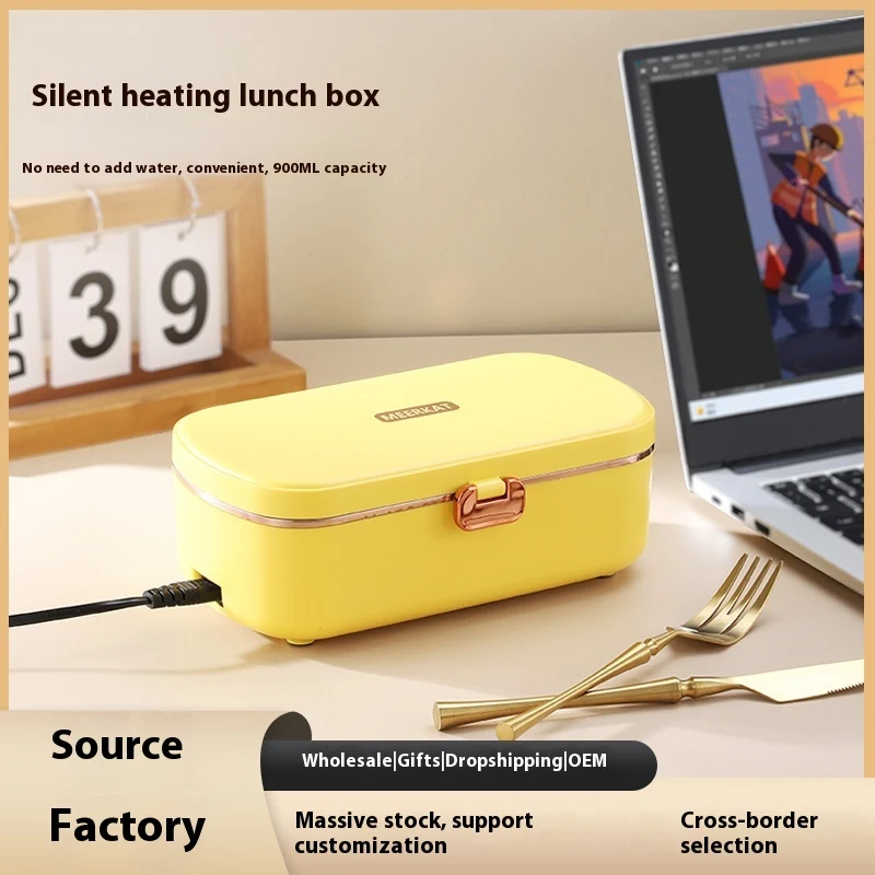 Mini Elektryczny Podgrzewany Lunchbox, Izolowany, Bento ze Stali Nierdzewnej dla Biura i Studentów, Idealny na Prezent. Ciepły posiłek w każdym miejscu.