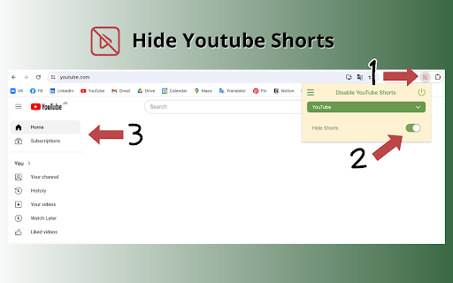 Disable YouTube Shorts