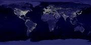 This image released by the Nasa Earth Observatory of the Earth’s city lights was created with data from the Defense Meteorological Satellite Program (DMSP) Operational Linescan System (OLS).