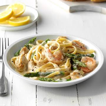 Chicken and Shrimp with Lemon Cream Sauce