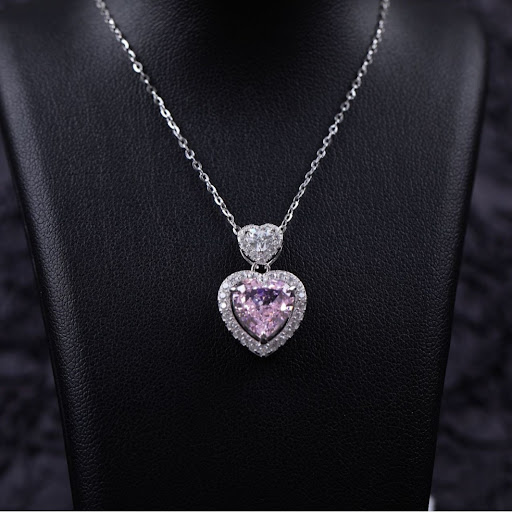 Title 4, S925 Double Heart Original Pendant Necklace for...