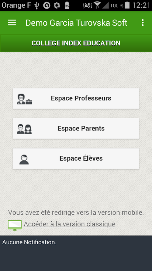 Android application Démonstration Education screenshort