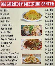 Om Gurudev Bhel Puri & Vada Pav Center menu 3