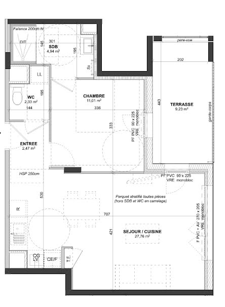 Vente appartement 2 pièces 48.51 m² à Saint-Bonnet-de-Mure (69720), 260 000 €