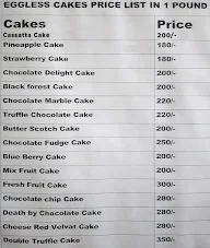 Chocolate Cake And Bakes menu 1