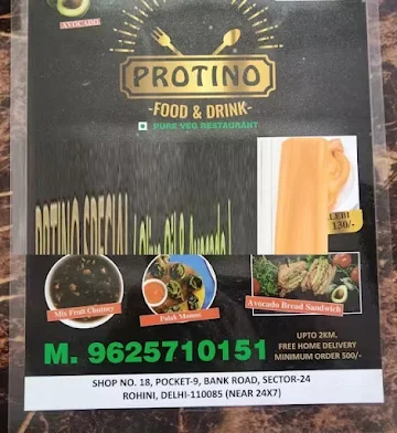 PROTINO Purevegrestaurant menu 