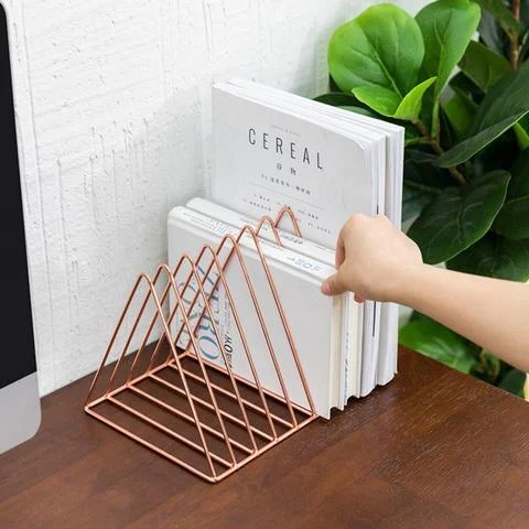 Trinity, Book and Magazine Organizer in Gold and Rose Gold