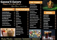 Gannu's Eatery menu 1