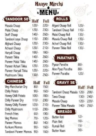 Haaye Mirchi menu 1