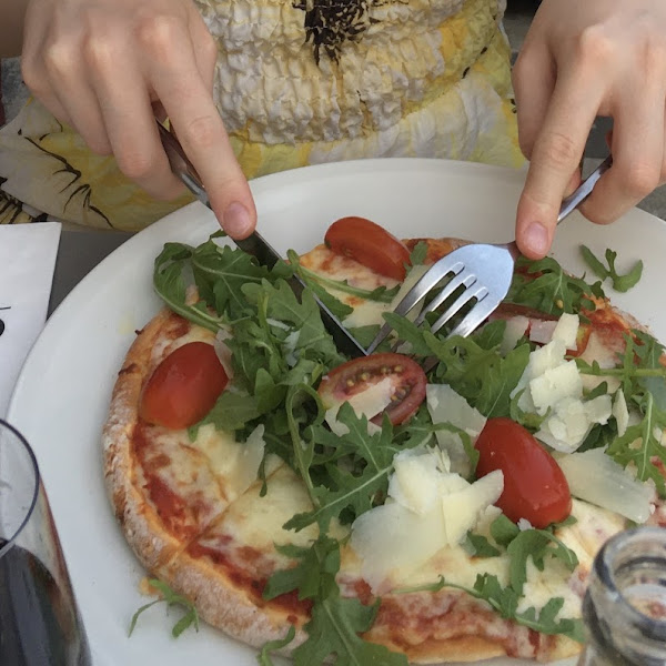 We brought our own glutenfree pizza bread that they kindly prepared.