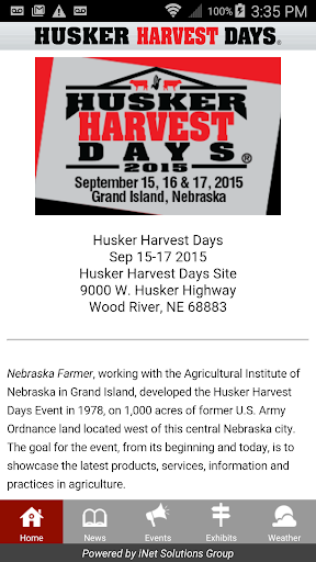 Husker Harvest Days Show