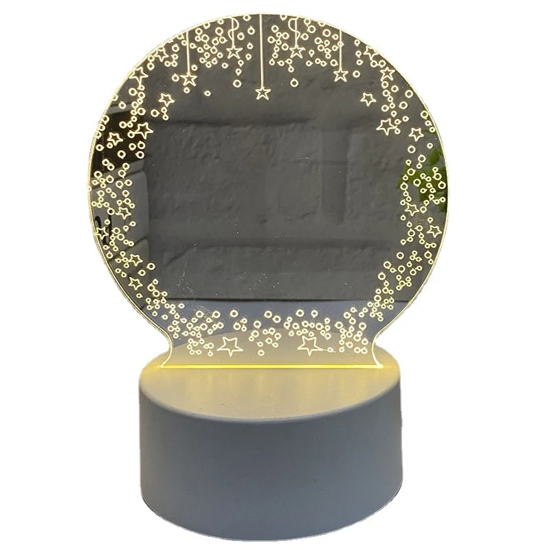 Veilleuse 3D et tableau lumineux de bureau, idéal pour les notes, les messages et la décoration avec une lueur unique et créative.