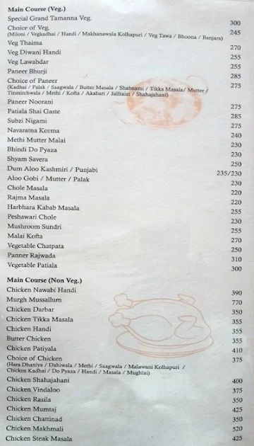 Around The World-Grand Tamanna Hotel menu 