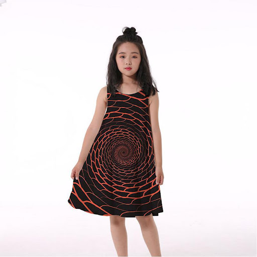Title 10, Girls 3D Rainbow Print Nightdress, a comfortab...