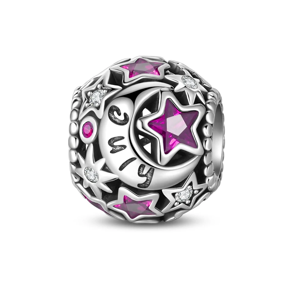 Witte koperen verzilverde bedel kralen met geboortestenen. Maak gepersonaliseerde sieraden met deze unieke en stijlvolle kralen.