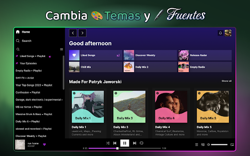 SpoPlus - Editar Tema y Configuraciones de Spotify