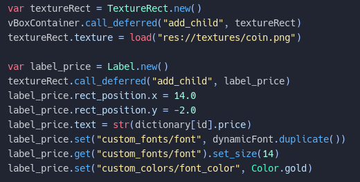 Creation of Label "Price" With An Image Element
