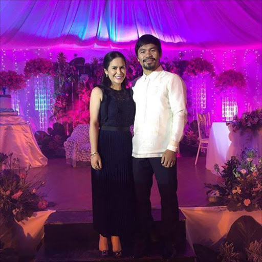 Eight-time world boxing champion Manny Pacquiao and his wife.