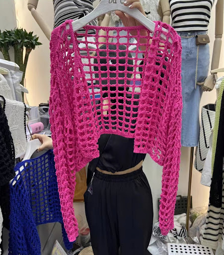 Title 6, Womens Hollow Mesh Short Sun Protection Knitte...