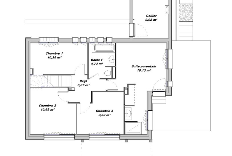  Vente Terrain + Maison - Terrain : 564m² - Maison : 108m² à Bois-Guillaume (76230) 