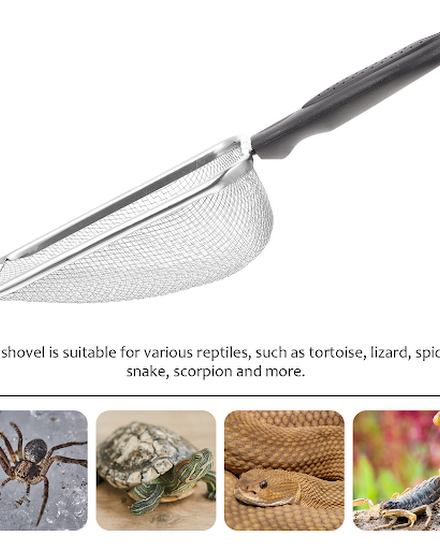 Stainless Steel Fine Mesh Reptile Substrate Sand Shovel f... - 3