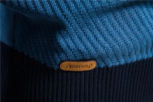Title 13, Striped Contrast Color Mens Casual Sweater Kni...