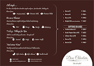 Dear Chocolate menu 1