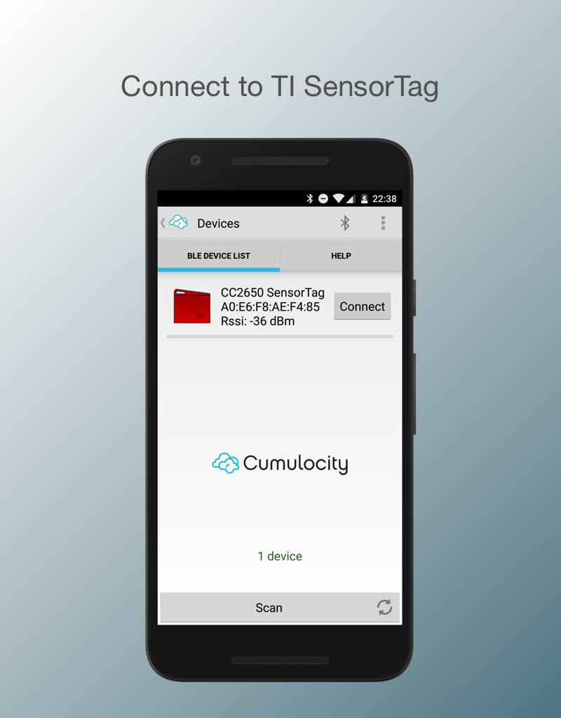 Cloud Sensor App Screen 2