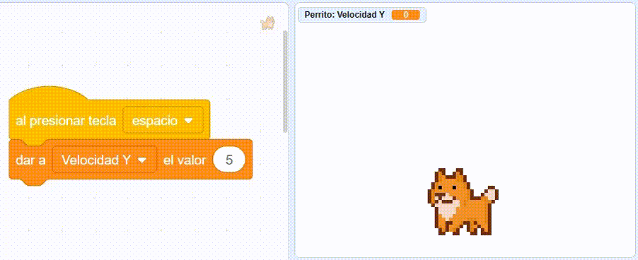 Cómo saltar en Scratch nivel intermedio. Salto con gravedad. 