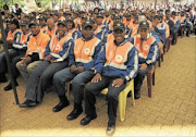 SECURITY: Patrollers who were trained by the SAPS in partnership with the Gauteng department of education  to ensure safety at high risk schools. 
        PHOTO: VATHISWA RUSELO