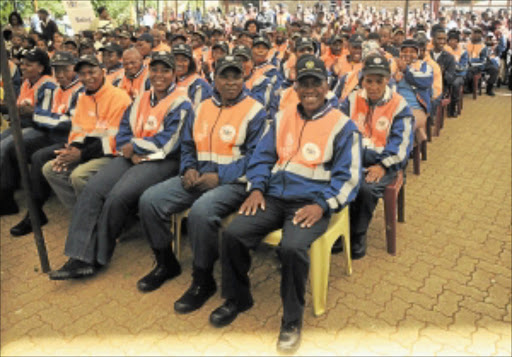 SECURITY: Patrollers who were trained by the SAPS in partnership with the Gauteng department of education to ensure safety at high risk schools. PHOTO: VATHISWA RUSELO