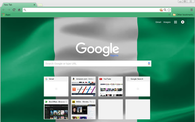 Nigerian Flag Theme chrome extension