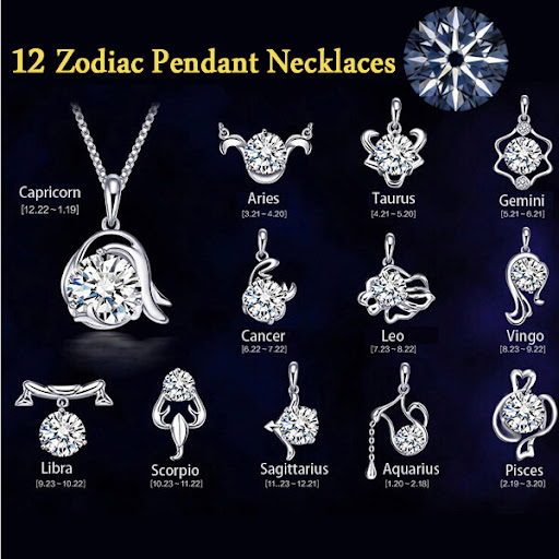 Title 12, Twelve Constellations Female Pendant, a beautif...