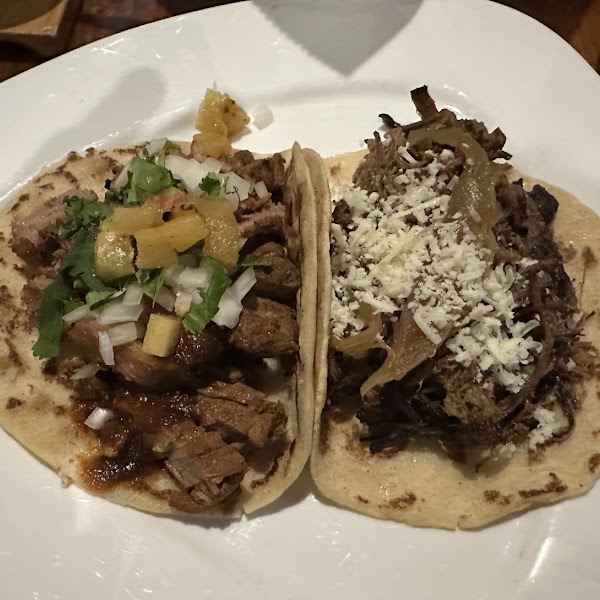 Al Pastor & Beef Barbacoa Tacos