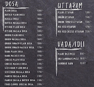 FCC Dosa menu 1