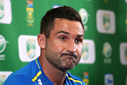 Dean Elgar is a happy man after winning his first match as the Proteas Test captain. 