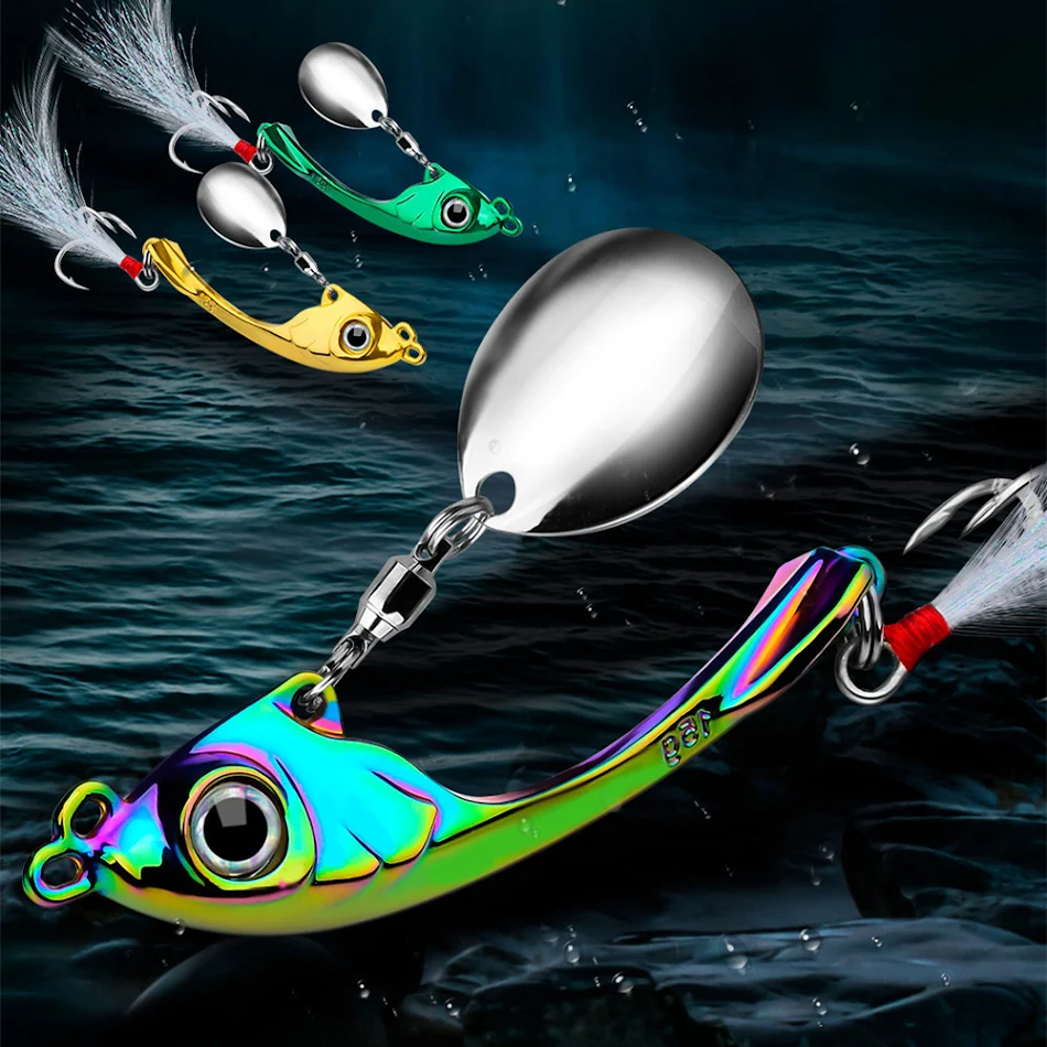 Lure String Moon à sequins rotatifs pour spinning et lancer longue distance. Pêchez plus loin et attirez plus de poissons.