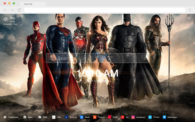 Wonder Woman New Tab Page HD Wallpapers 