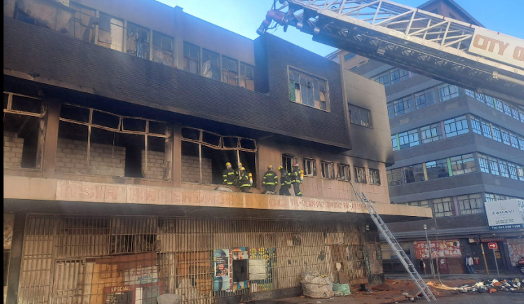 Two people have died following a fire at a building on Commissioner Street in the Johannesburg CBD.