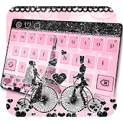 Pink Love Paris Keyboard  Icon