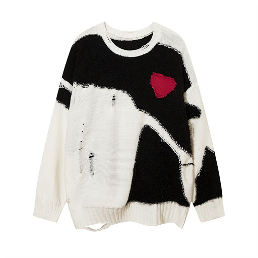 Title 4, Mens Color Contrast Patchwork Sweater. Stay wa...