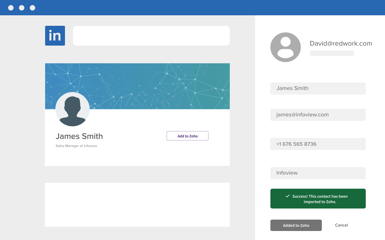 Free LinkedIn to Zoho importer Preview image 3