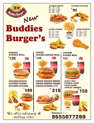 Buddies Burger menu 1