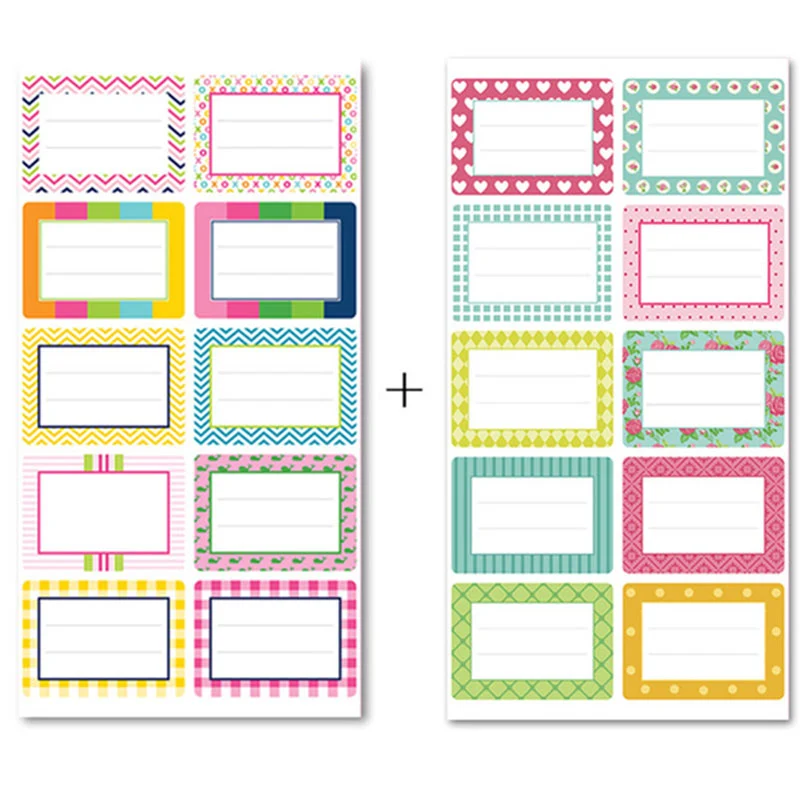 Witte etiketten voor schrijfgerei. Blanco stickers om namen op te schrijven en te markeren. Ideaal voor school, kantoor en organiseren.