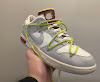 off-white x nike dunk low 50 of 50 white/metallic silver-butter